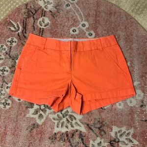 J. Crew Orange 3” Chino Casual Shorts